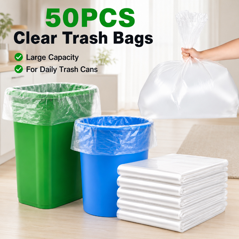 Commercial Kitchen Bin - 50PCS Kantong Sampah Transparan Kapasitas Besar