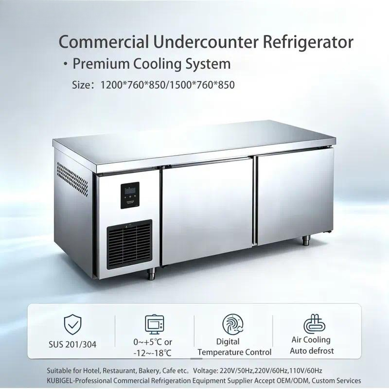 Commercial Kitchen Worktops - Lemari Es dan Pembeku Baja Tahan