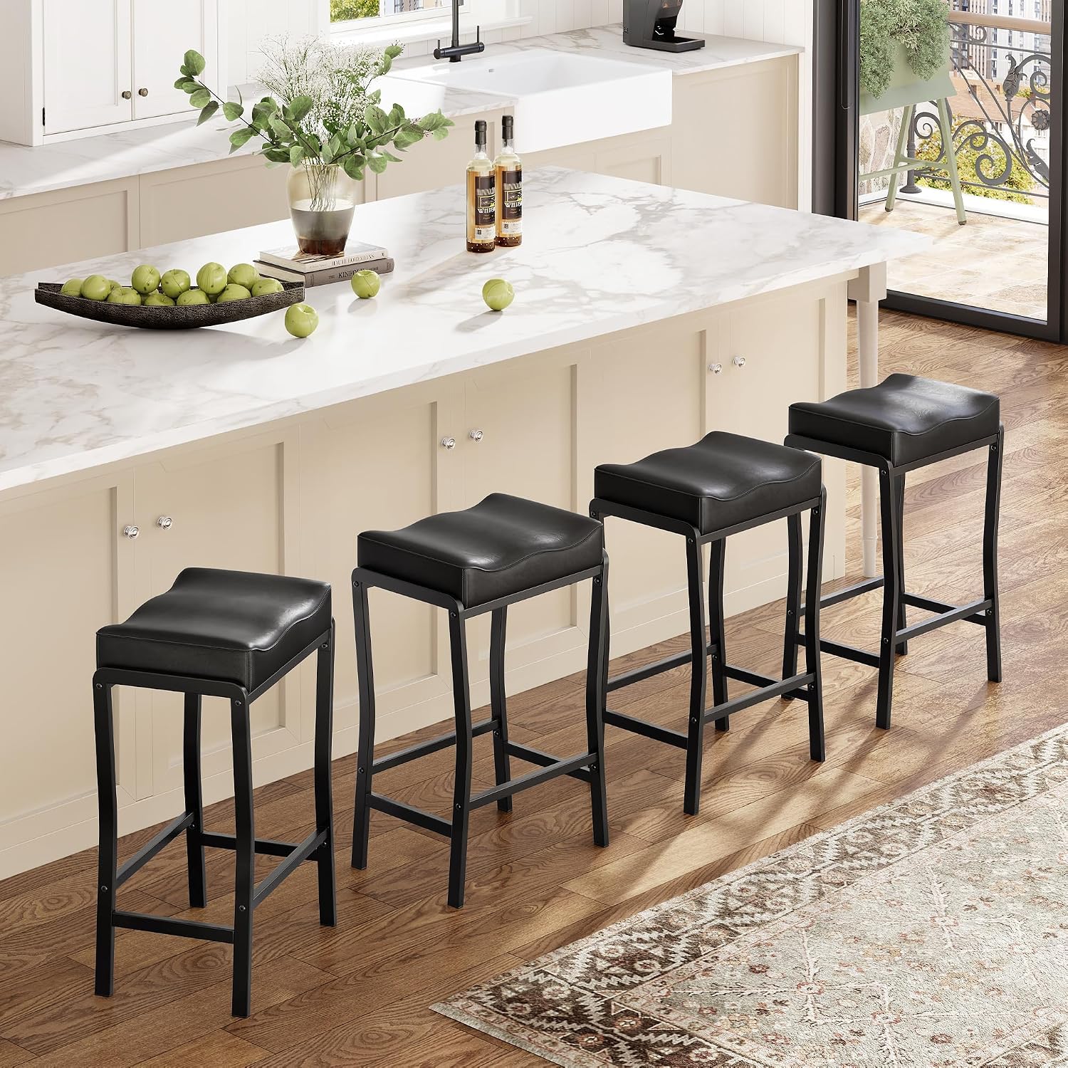 Commercial Kitchen And Bar - Set Kursi Bar Tinggi dengan Sandaran