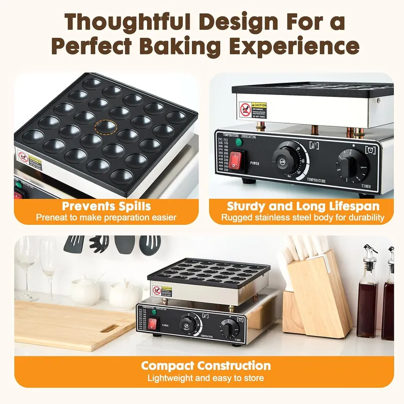 Mesin Pembuat Pancake Mini Kom - Commercial Kitchen And Bar ulasan dan harga